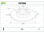 Valeo 197098 - Oe 46843610 Disco Freno, Asse Posteriore Per 159 (939), Brera (939), Giulietta (940), Spider (939), Renegade