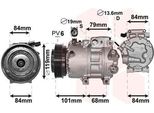 Van Wezel 8200K374 - Compressore Aria Condizionata Oe 97701 3K220 Per Sonata V (Nf), Santa Fe Ii (Cm), Magentis