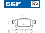 Skf Set Di Pastiglie Freno Posteriori Per Toyota Prius Plus (ZVW4) Vkbp 90604