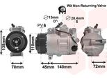 Van Wezel 3000K568 Condizionatore D'aria Compressore Dell'aria Condizionata Adatto Per MERCEDES-BENZ Classe C Berlina (W204) Classe C Station Wagon (S204) Glk (X204) Classe C Coupé
