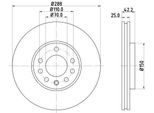 Hella 8DD 355 104-681 - Disco Freno Oe B117J0028F Per Speedster (E01), Vectra B (J96)