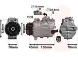 Van Wezel 5800K384 - Compressore Aria Condizionata Oe 2E0820803F Per Crafter (2F), Crafter (2E)