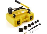 Set Di 6 Punzoni Con Pompa Idraulica Efficiente E Cilindro Di Perforazione Idraulica Da 10 T - Set Di Punzoni Idraulici Ad Alte Prestazioni Con Capacità Di 10 Tonnellate, Compresi 6 Inserti Di Perforazione