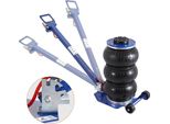 Cric Pneumatico Per Auto - Cric A Cuscino D'aria 3 T Blu, Cric Triplo Ad Aria 140-450 Mm Di Altezza Di Sollevamento, Cric Pneumatico Per Auto In Borsa, 5 Minuti Di Salita, Cric Per Suv E Camion, Blu