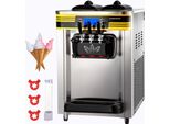 Macchina Per Gelato Soft Catering - 2350 W - Piano Di Lavoro - 22-30 L/H - Macchina Per Gelato Soft Da Tavolo - 3 Gusti.