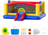 Castello Gonfiabile - Trampolino Per Casa Da Gioco All'aperto - Incluso Soffiatore, Scivolo E Borsa - 450 X 440 X 203 Cm - Castello Gonfiabile Da Giardino Per Famiglie