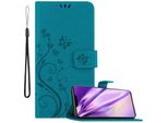 Cadorabo Cover Per Huawei Mate 30 Pro Cover Protettiva In Blu Cover Protettiva Cover Per Telefono Cellulare Cover Fiori Custodia Fiore