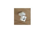 Applique Mini Rubyc Tricolore Da 7W A Led Orientabile Quadrata Bianca