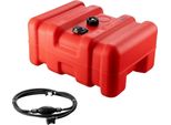 Serbatoio Per Carburante Marino - 55 L - Serbatoio Portatile Per Imbarcazioni Con Motore Fuoribordo - Serbatoio In Plastica Per Imbarcazioni Marittime Con Tubo Flessibile - Facile Da Trasportare Per Yacht, Barche Da Pesca, Barche A Vela - Rosso