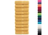 Vidaxl Asciugamani Per Ospiti Premium Solund 10 Pz. Oro 30X50 Cm 600 G/M²