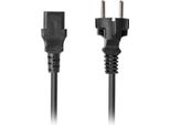 Cavo Di Alimentazione Lanberg Cee 7/7 -> Iec 320 C13 1,8 M Vde Nero Diritto