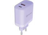 Muvit For Change 36W + Pd 45W Caricatore Da Parete Usb-A E Usb-C Viola Viola Taglia Unica
