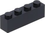 Mattoncini Lego® 1X4 Neri - 3010 Nuovo! Quantità 500X