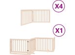 Vidaxl Cancello Per Cani 12 Pezzi Con Porta Pieghevole 960 Cm In Legno Di Pioppo