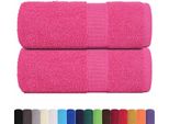 Vidaxl Asciugamani Da Bagno 2 Pezzi Frogn Pink 30X30 Cm 100% Cotone