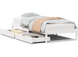 Vidaxl Letto In Legno Massiccio Senza Materasso Bianco 90X200 Cm In Legno Di Pino