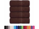 Vidaxl Asciugamani 4 Pezzi Frogn Brown 30X30 Cm 100% Cotone