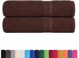 Vidaxl Asciugamani Da Doccia 2 Pz. Marrone 70X140 Cm 360 G/M² 100% Cotone