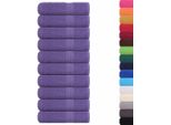 Vidaxl Asciugamani 10 Pz. Viola 50X100 Cm 360 G/M² 100% Cotone