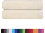 Vidaxl Asciugamani 2 Pz. Crema 50X100 Cm 360 G/M² 100% Cotone