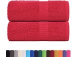 Vidaxl Asciugamani 2 Pezzi Frogn Rosso 30X30 Cm 100% Cotone