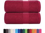Vidaxl Asciugamani 2 Pezzi Frogn Bordeaux 30X30 Cm 100% Cotone