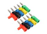 10 Pezzi J.10028 Connettori A Banana Da 4 Mm, Connettori A Banana Impilabili Senza Saldatura Per Impianti Industriali