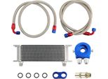 Radiatore Olio 13 File Kit Radiatore Olio Aggiuntivo Universale Tubi Flessibili AN10 Set Radiatore Olio
