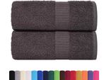 Vidaxl Asciugamani 2 Pezzi Frogn Antracite 30X30 Cm 100% Cotone