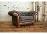 Poltrona Divano Tappezzeria Divano Tessile Chesterfield Divani 1,5 Posti Singolo Marrone