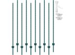 Set Di 10 Paletti Di Recinzione Da 182,88 Cm - Paletti Di Recinzione In Metallo Per Pascoli - Robusti Paletti Di Recinzione Per Il Giardino E L'allevamento - Resistenti Alle Intemperie E Di Lunga Durata