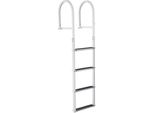 Scaletta 4 Gradini Rimovibili - Portata 227 Kg - Scaletta In Lega Di Alluminio Per Barche A Pontone - Gradini Larghi 8 Cm - Tappetino In Gomma Antiscivolo - Per Barche, Laghi, Piscine E Oceani