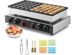 Macchina Per Mini Pancake - 50 Pezzi - Macchina Olandese Per Pancake - Acciaio Inox - 1700W - Per Deliziosi Mini Pancake