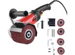 Macchina Per La Satinatura - Levigatrice A Spazzola A Tamburo 1200W - Macchina Ad Alte Prestazioni Per Superfici In Metallo E Legno - Tecnologia Di Levigatura Professionale