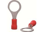 Quadrios 22C445 Capocorda Ad Anello Sezione (Max.)=1,5 Mm² Foro-Ø=10,5 Mm Parzialmente Isolato Rosso 1 Set (22C445)