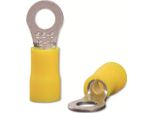 Quadrios 22C457 Capocorda Ad Anello Sezione (Max.)=6,0 Mm² Foro-Ø=5,3 Mm Parzialmente Isolato Giallo 1 Set (22C457)