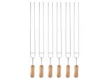 Forchettone Da Barbecue A Forma Di U, Forchettone Da Spiedo In Acciaio Inox, Forchettone Da Arrosto Con Manico In Legno, Per Grigliate In Cortile E Viaggi In Campeggio, Picnic All'aperto
