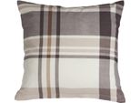 Federa In Cotone - 40X40 Cm - Grigio,Arancione