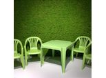 Set Monoblocco Per Bambini Verde Lime 4Xchair Sedia Baby 1Xtable Tavolo