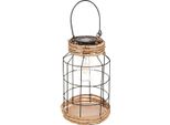 Luce Solare Da Giardino In Metallo Nero Ø18Cm Boho Chic