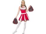 Smiffys - Costume - Donna SM1879 (Xs) (Rosso/Bianco)