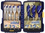 Irwin® - Set Di Punte Per Trivella E Trapano Piatto Con Scanalatura Blu, 8 Tlg