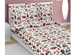 Biancheria Da Letto In Cotone - Natale - Rosso - 140X200, 70X90