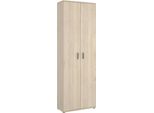 Dmora Armadio Multiuso 2 Ante Apro 35X190H Cm Marrone Rovere, 2 Ante 8 Vani