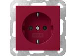 Presa Schuko System 55 Rosso - Presa Contatto Di Protezione Rosso 4455108