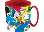 Tazza Per Bambini Disney Mickey Mouse Di Plastica Rossa Con Topolino, 350 Ml, Adatta Al Microonde