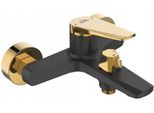 Rubinetto Da Bagno Monocomando A Parete Elegante Nero E Oro Rubio