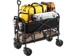 Robusto Carrello Pieghevole A Due Piani - Capacità Di Carico Di 300 L E 204 Kg - Carrello Pieghevole Per Il Trasporto - Ideale Per Attività All'aperto E In Giardino