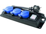 As Schwabe 38630 Presa Multipla Con Interruttore Contatto Di Terra Nero 1 Pz