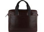Bugatti Borsa Da Ufficio Borsa A Tracolla Con Scomparto Per Laptop Romano Briefcase Brown Marrone Scuro